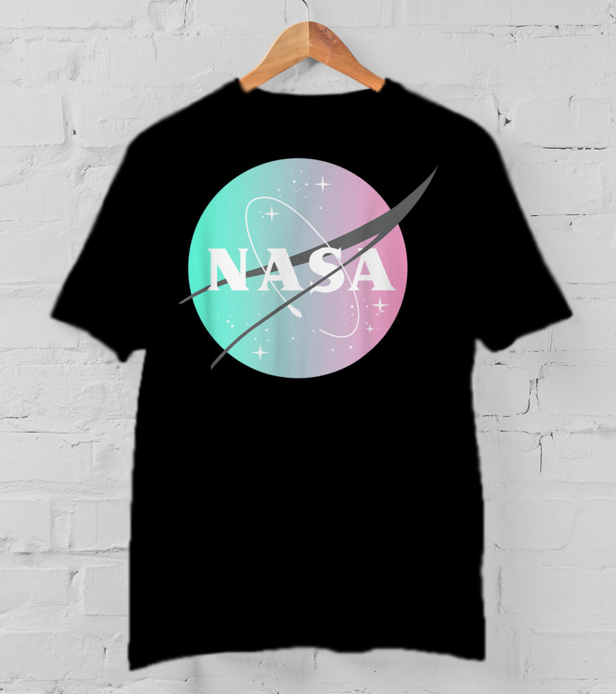 NASA Pastel Rainbow Classic Logo NASA Lover T-Shirt