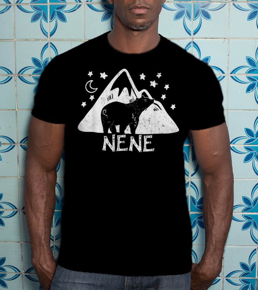 NENE Bear Floral Mountain Stars Moon T-Shirt