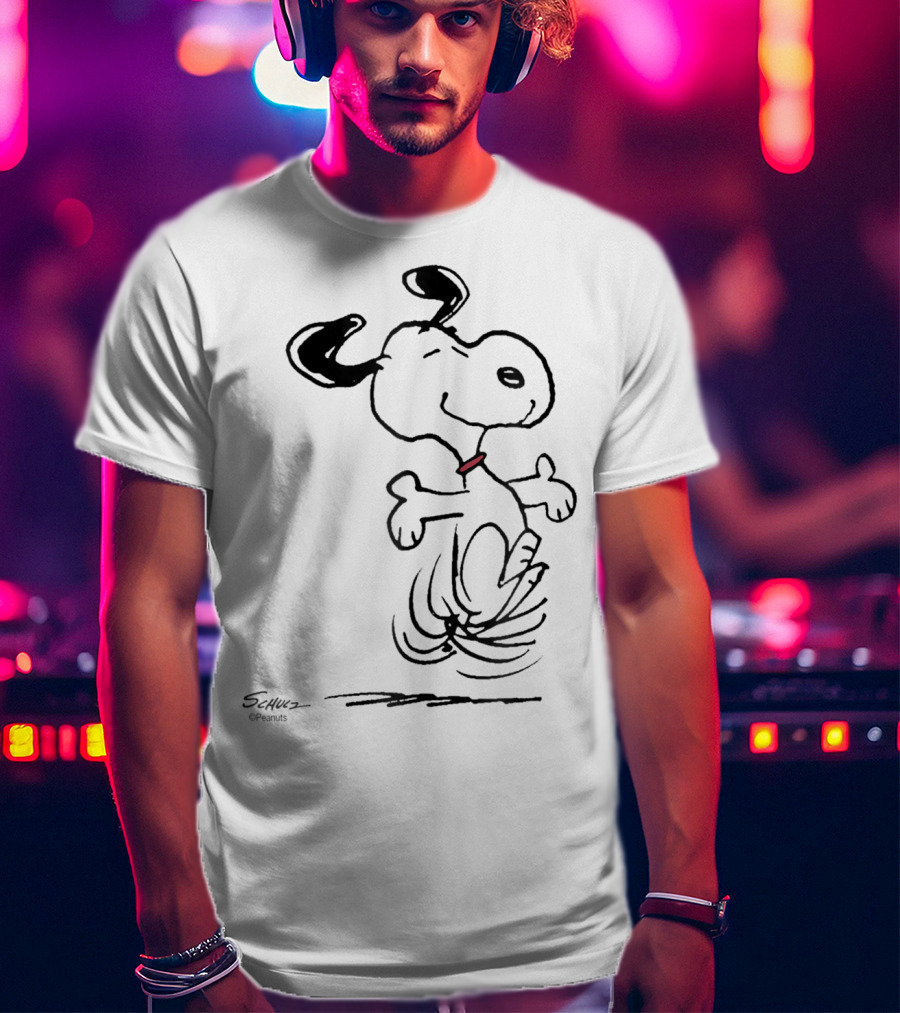 Snoopy Dancing Dog Peanuts Classic By Schulz T-Shirt