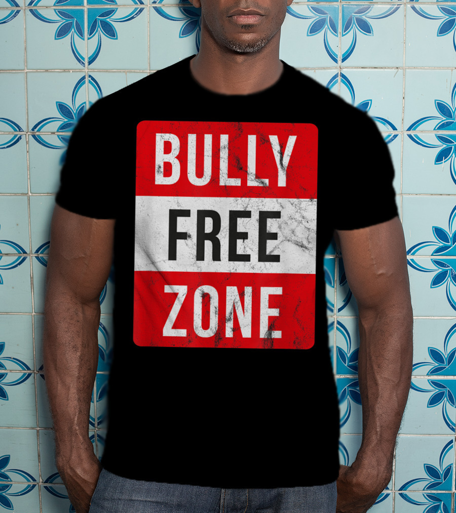 Bully Free Zone Red Anti Bullying Awareness T-Shirt