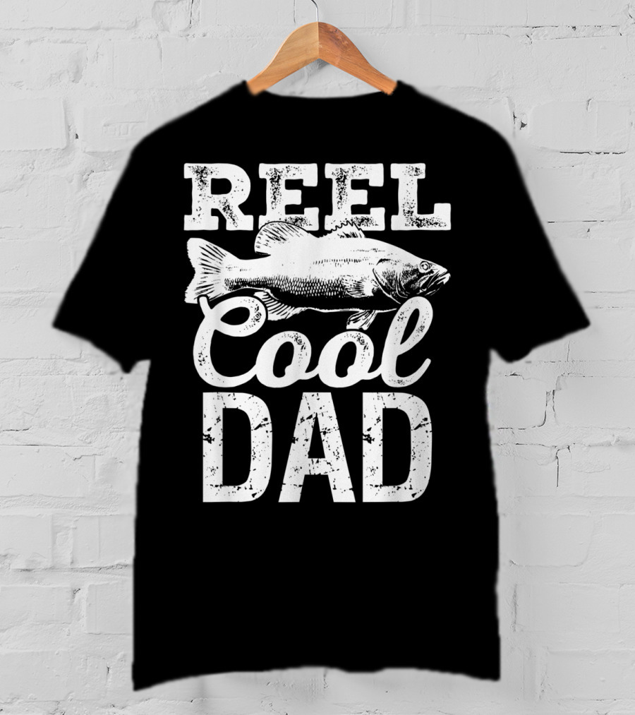 Reel Cool Dad Fishing Outdoor Angler Fish T-Shirt