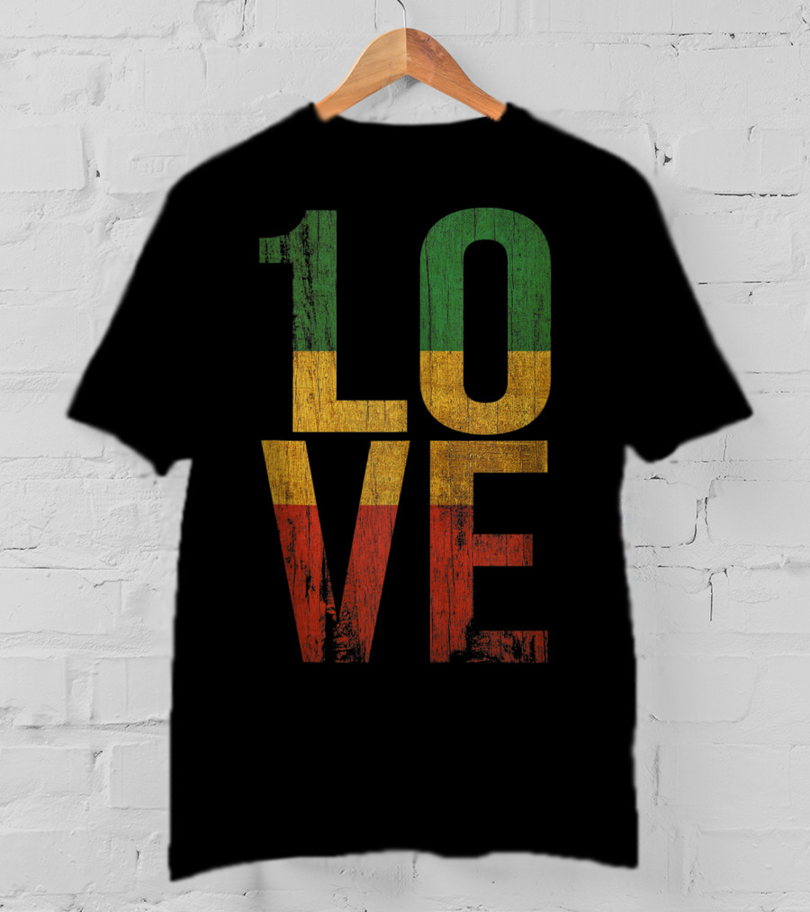 Roots Rock Reggae 1 Love Rasta Colors T-Shirt