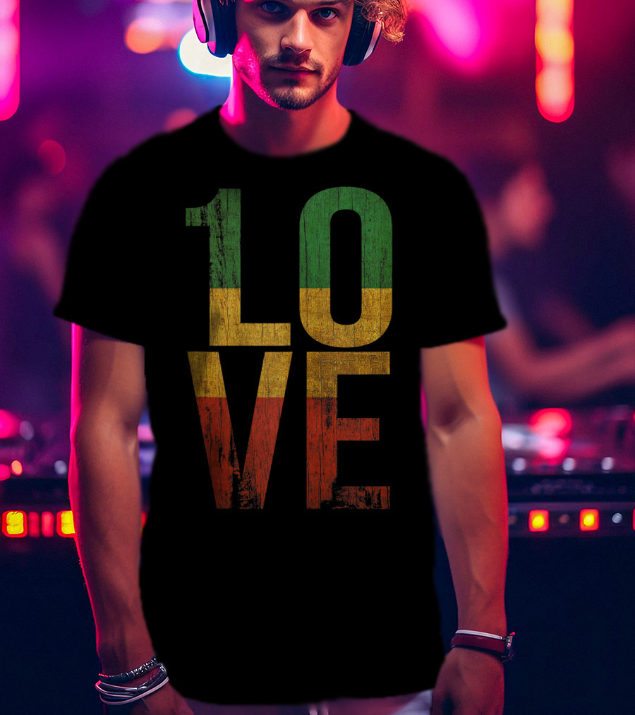 Roots Rock Reggae 1 Love Rasta Colors T-Shirt