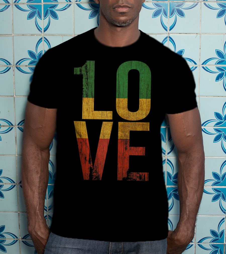 Roots Rock Reggae 1 Love Rasta Colors T-Shirt