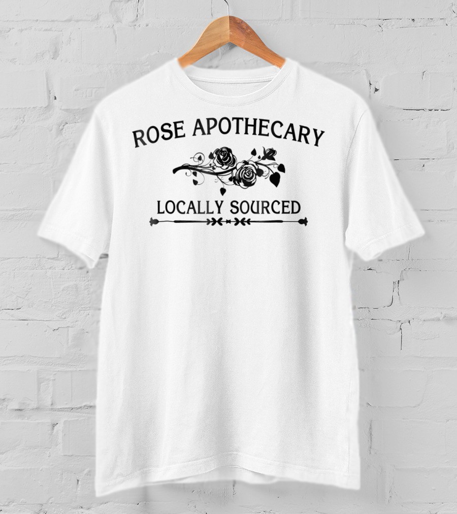 Rose Apothecary Locally Sourced Roses Floral Script T-Shirt
