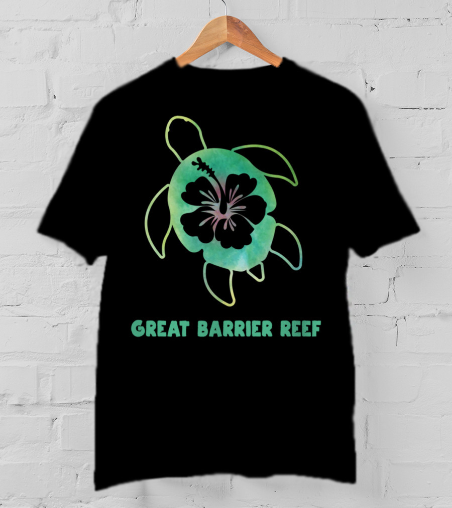 Great Barrier Reef Sea Turtle Hibiscus Vacation Top T-Shirt