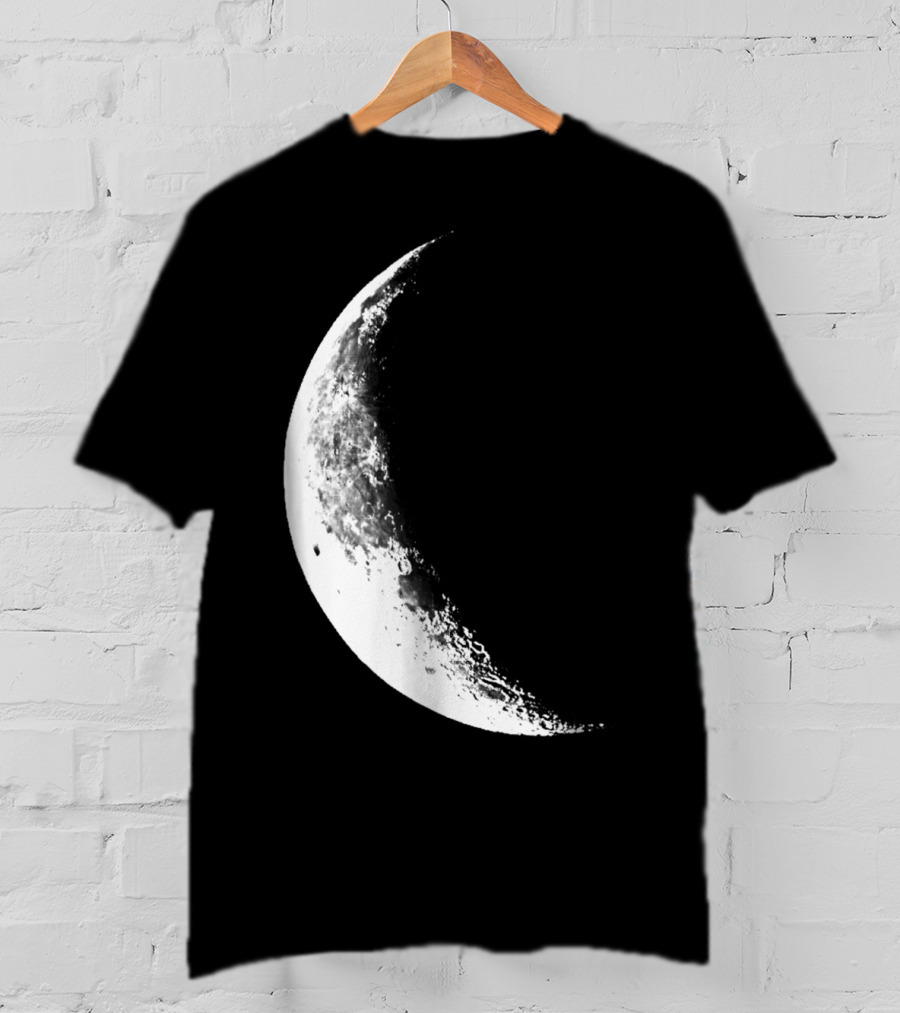 Shiny Moon Half Moon Crescent Moon Lunar Phases T-Shirt