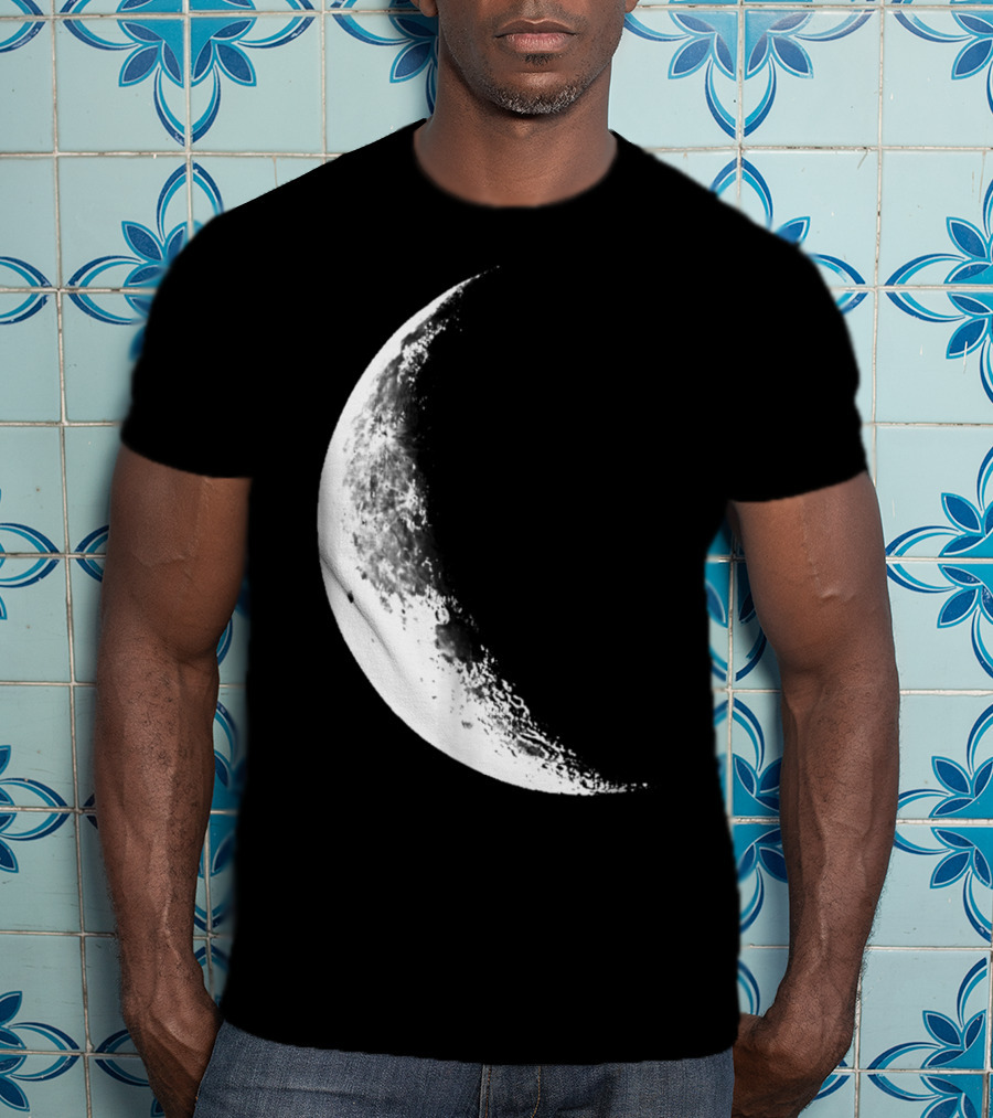 Shiny Moon Half Moon Crescent Moon Lunar Phases T-Shirt