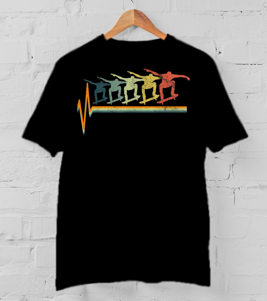 Skateboard Heartbeat Skater Love T-Shirt