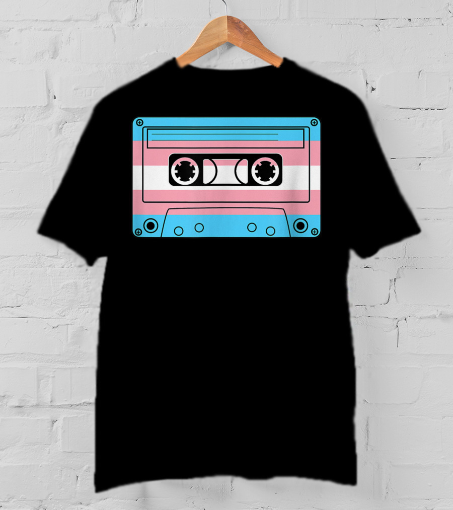 Transgender Pride Month Trans Flag Cassette Tape T-Shirt