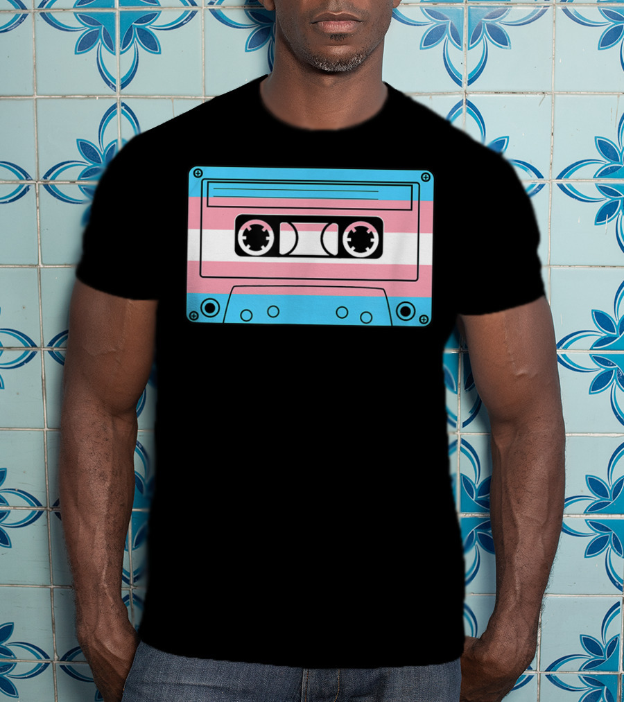 Transgender Pride Month Trans Flag Cassette Tape T-Shirt