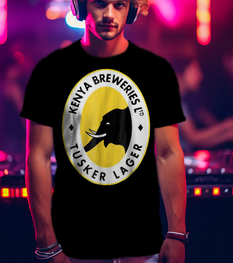 Kenya Breweries Ltd Tusker Lager African Elephant Icon T-Shirt