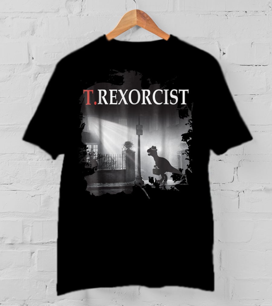 T. Rexorcist Tyrannosaurus Rex Dinosaur Movie T-Shirt
