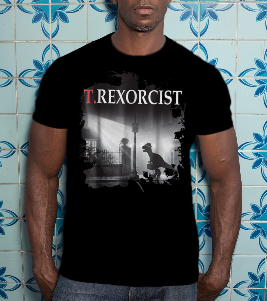 T. Rexorcist Tyrannosaurus Rex Dinosaur Movie T-Shirt