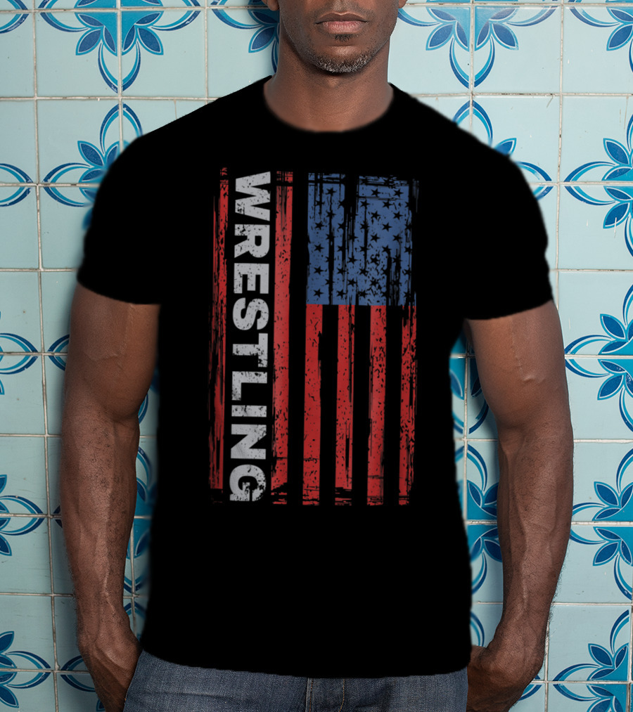 Wrestling USA Flag T-Shirt