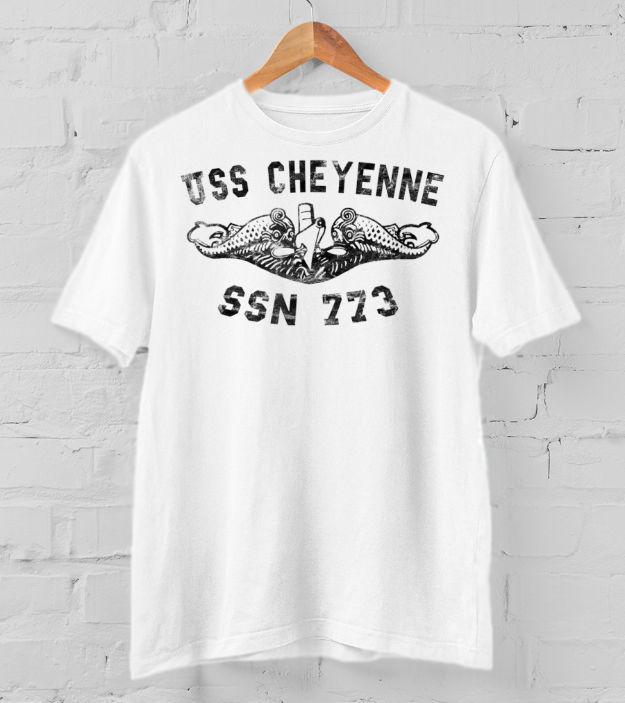 USS Cheyenne SSN 773 Submarine Badge T-Shirt