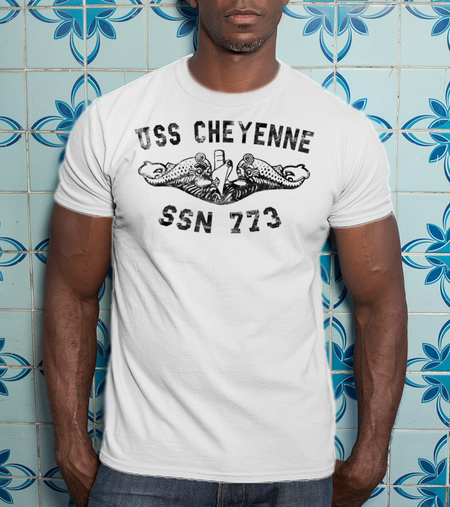 USS Cheyenne SSN 773 Submarine Badge T-Shirt