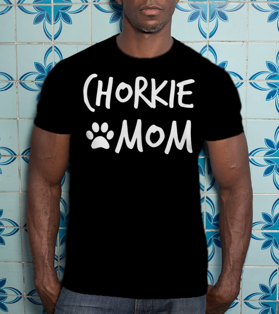 Chorkie Mom Chihuahua Yorkie Pawprint T-Shirt