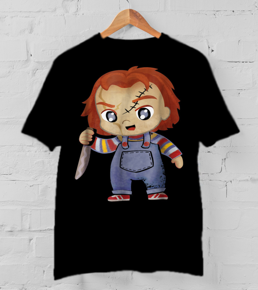 HC Chucky Childs Play Cute Knife-Wielding Doll Character T-Shirt