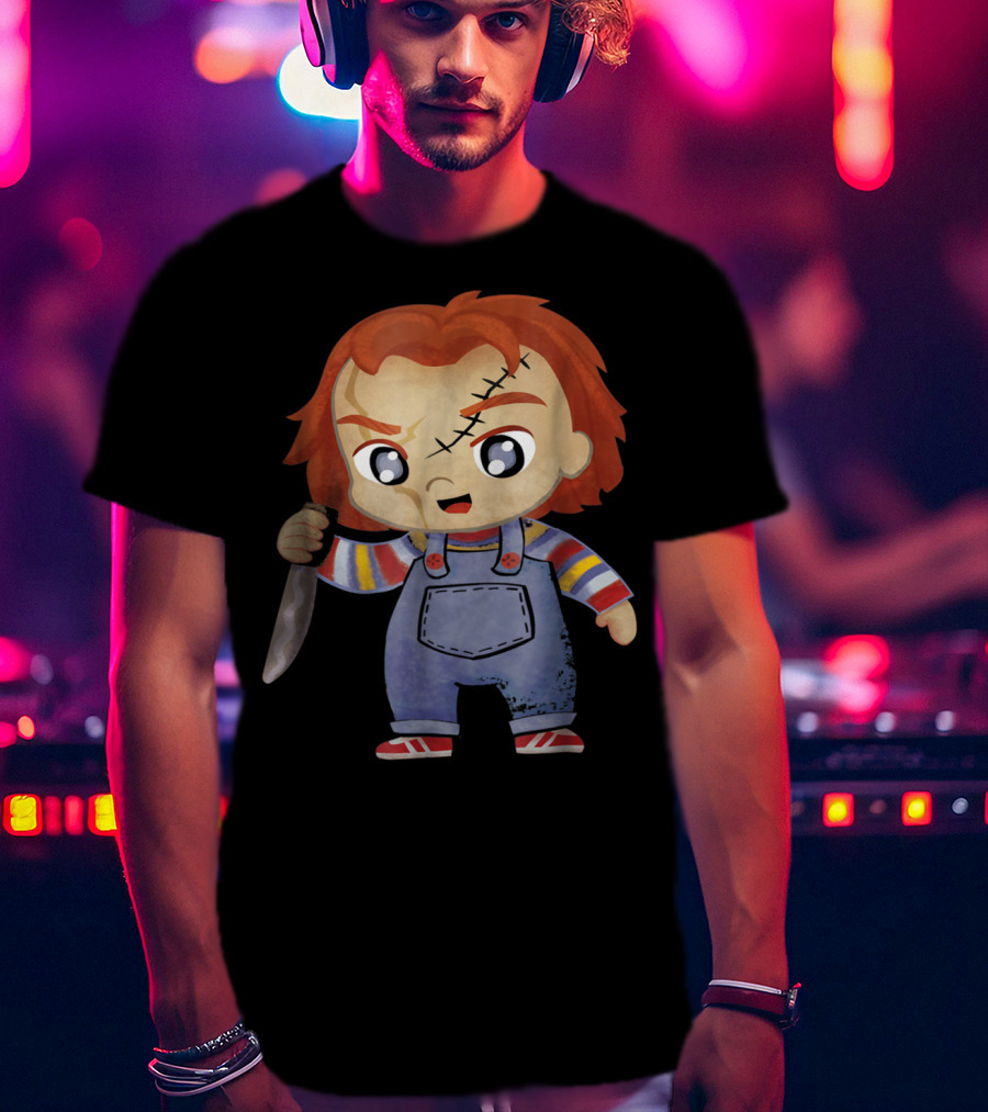 HC Chucky Childs Play Cute Knife-Wielding Doll Character T-Shirt