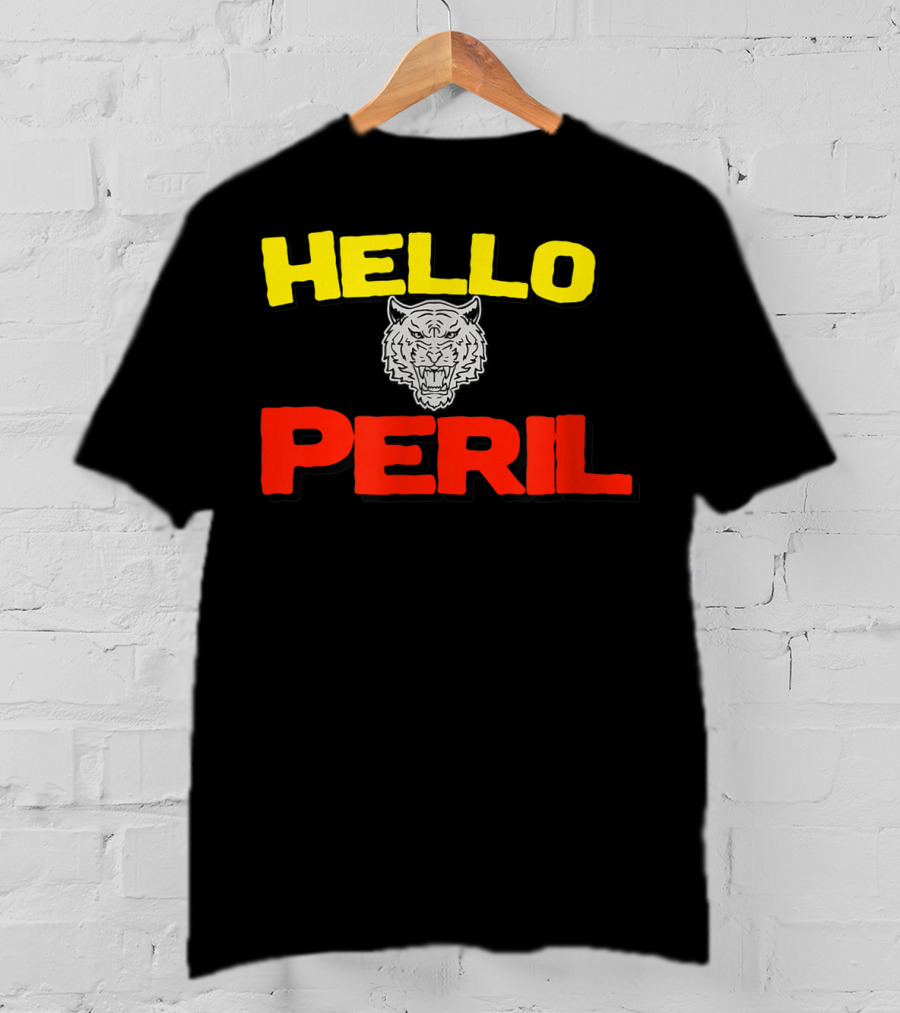 Hello Peril Band Logo Tiger Head T-Shirt