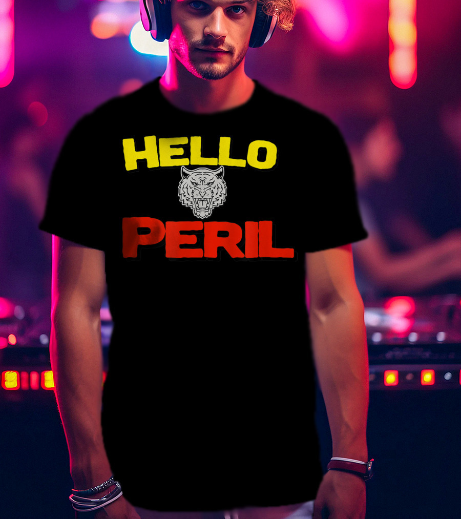Hello Peril Band Logo Tiger Head T-Shirt