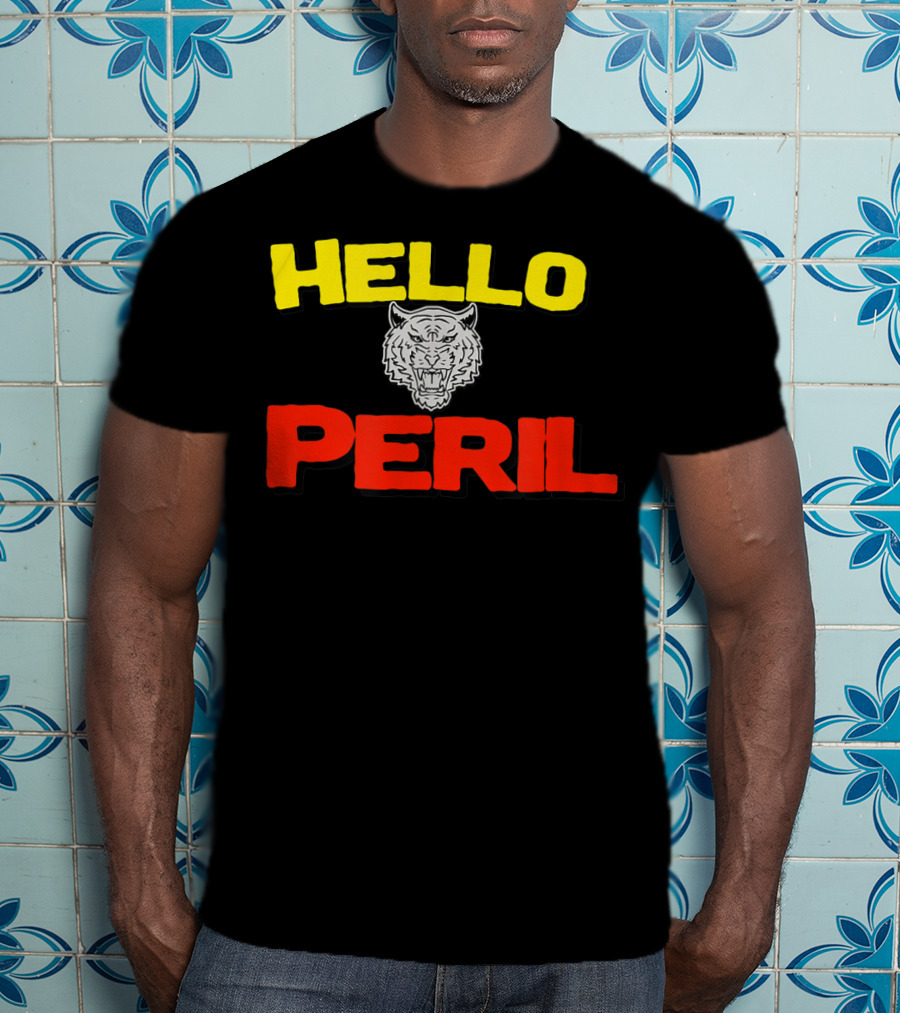 Hello Peril Band Logo Tiger Head T-Shirt