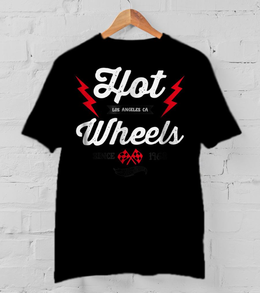 Hot Wheels Los Angeles CA Since 1968 Vintage Badge Flame T-Shirt