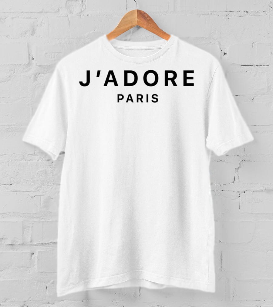 J'Adore Paris I Love Paris J Adore Paris White T-Shirt