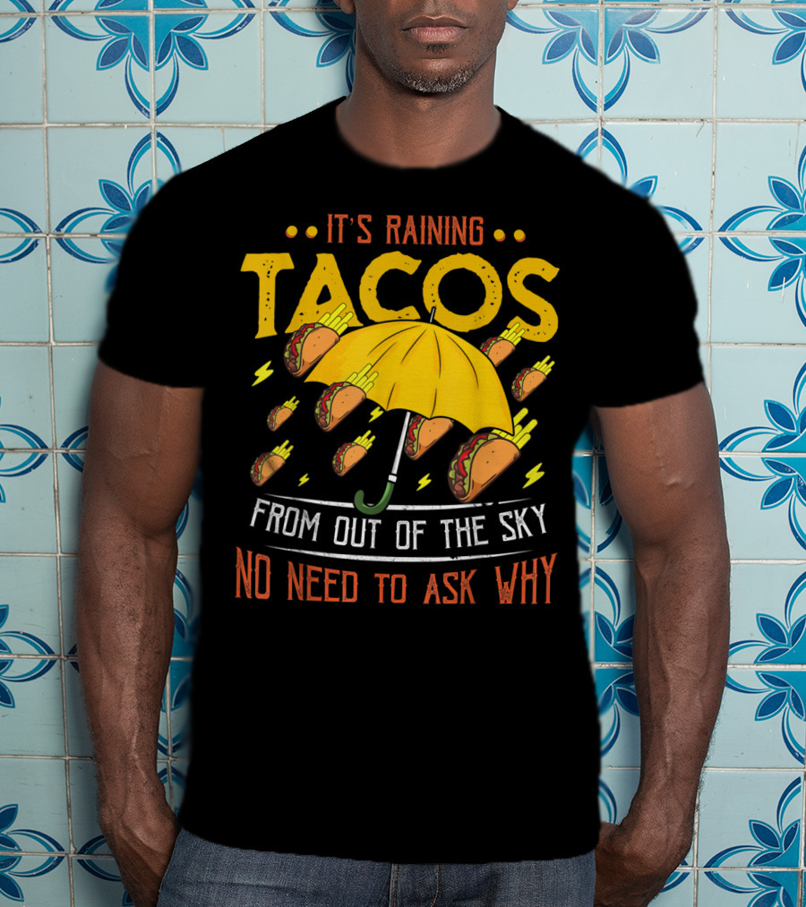 It's Raining Tacos From Out Of The Sky No Need To Ask Why T-Shirt
