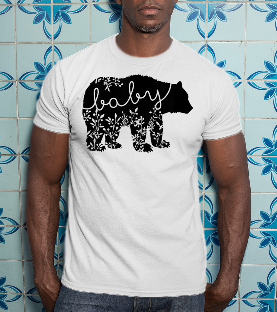 Baby Bear Floral Kids Camping Cute Matchin T-Shirt