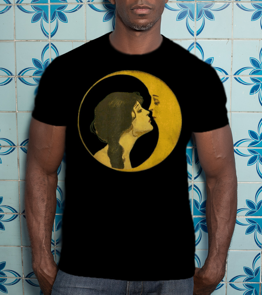 Kiss The Man On The Moon Vintage Celestial T-Shirt