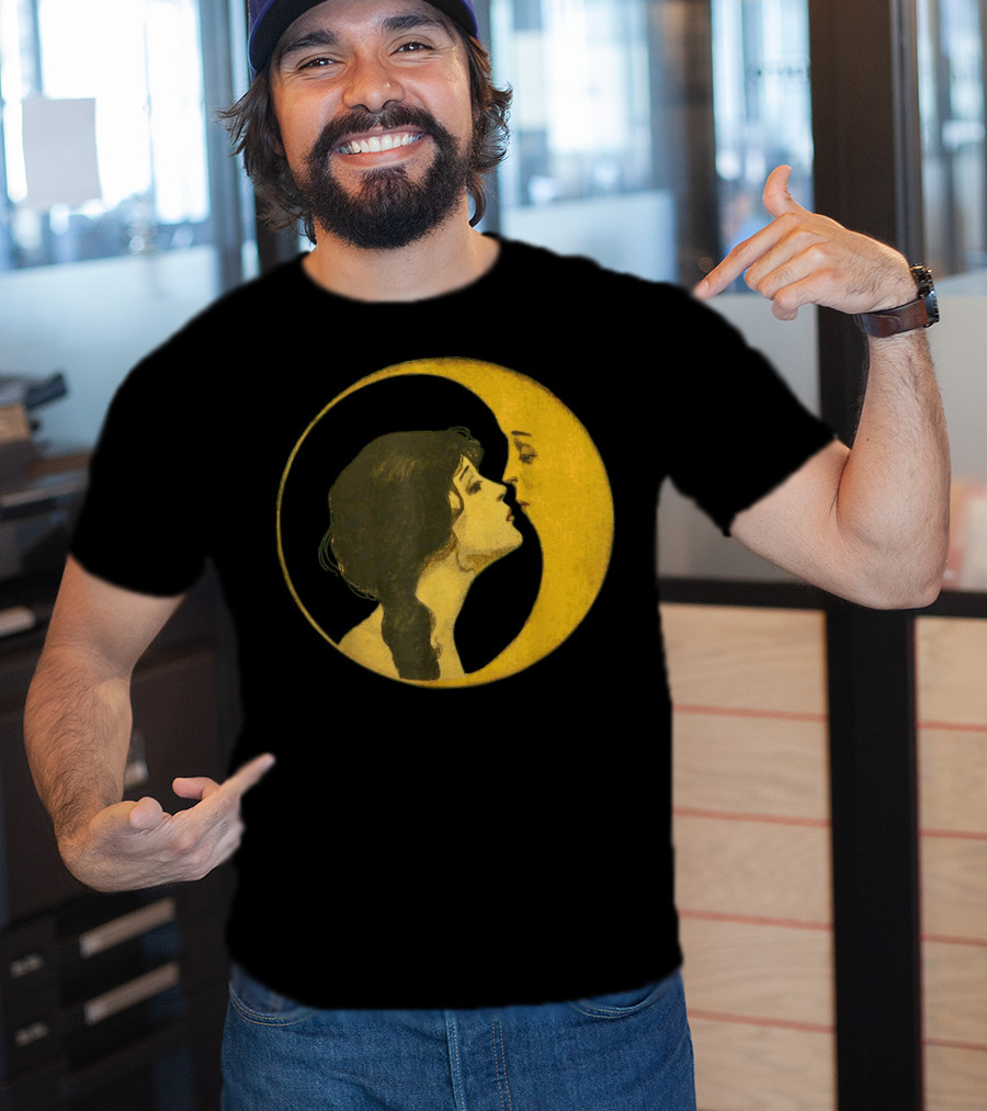 Kiss The Man On The Moon Vintage Celestial T-Shirt