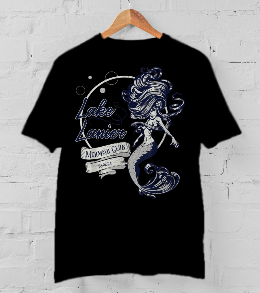 Lake Lanier Mermaid Club Georgia Vintage Mermaid T-Shirt