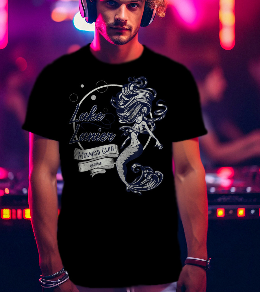 Lake Lanier Mermaid Club Georgia Vintage Mermaid T-Shirt