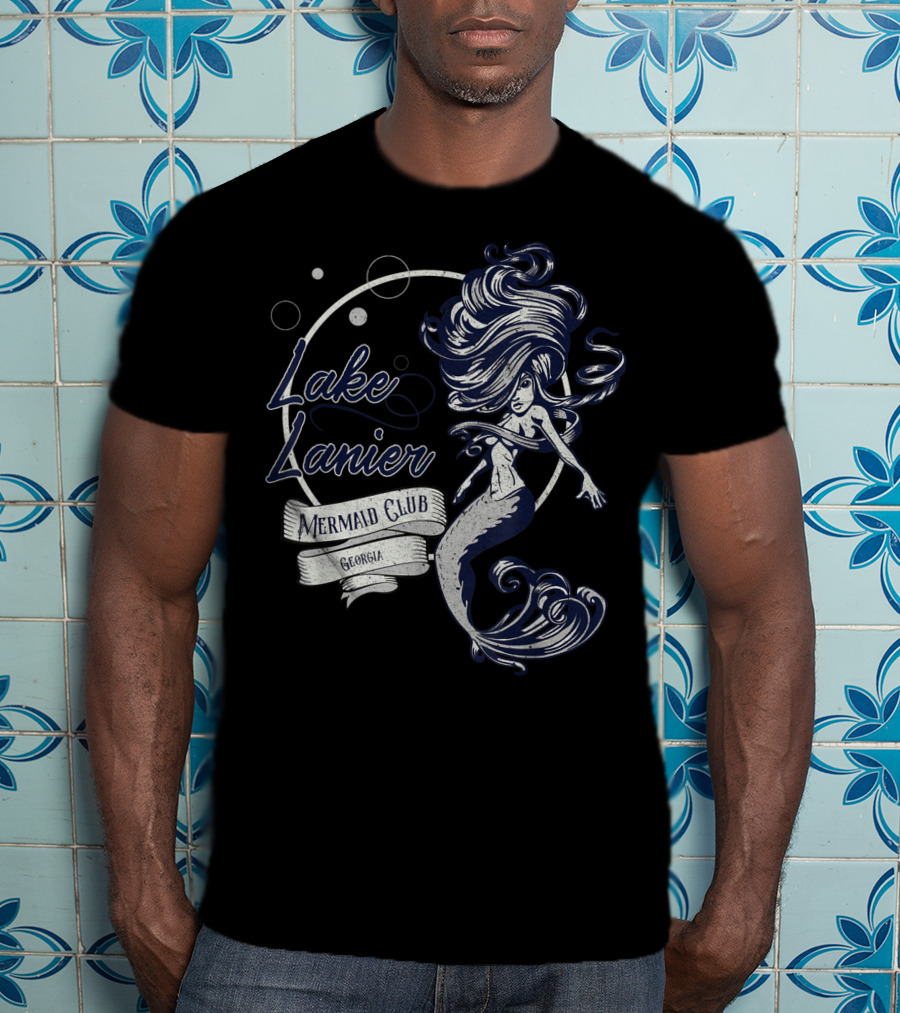 Lake Lanier Mermaid Club Georgia Vintage Mermaid T-Shirt