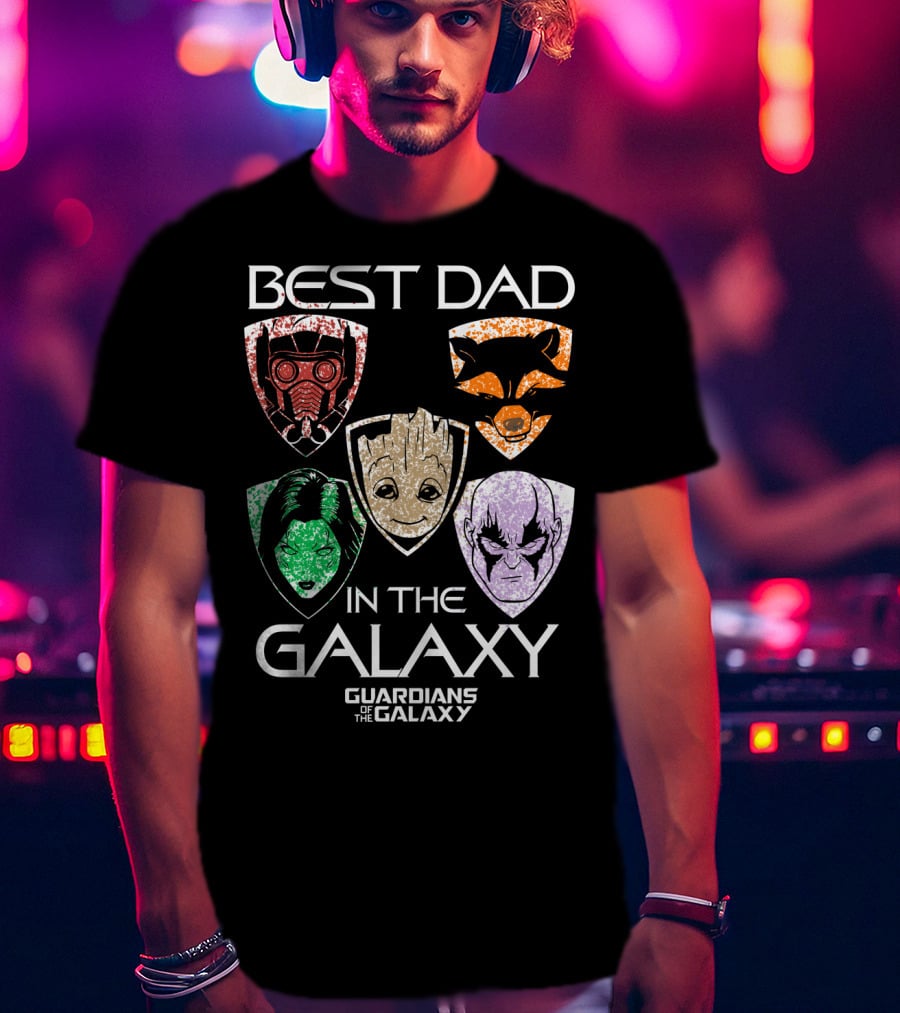 Best Dad In The Galaxy Guardians Of The Galaxy Father's Day T-Shirt
