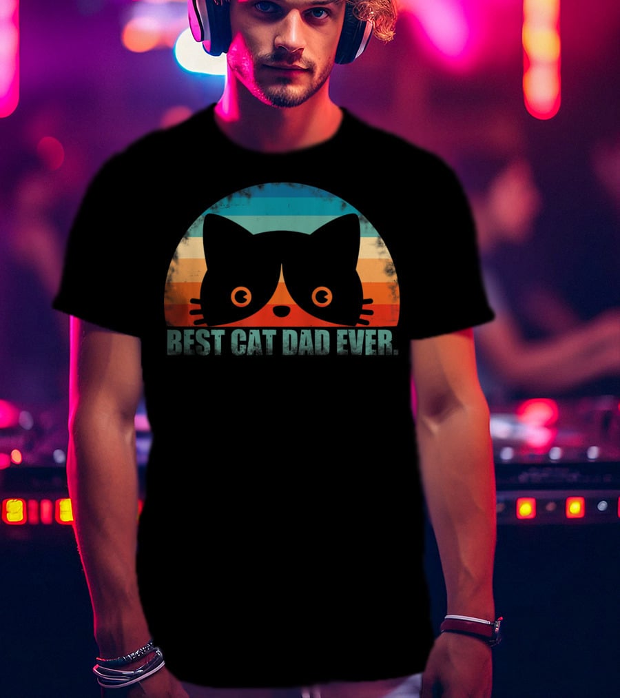 Best Cat Dad Ever Mens Father's Day From Wife T-Shirt