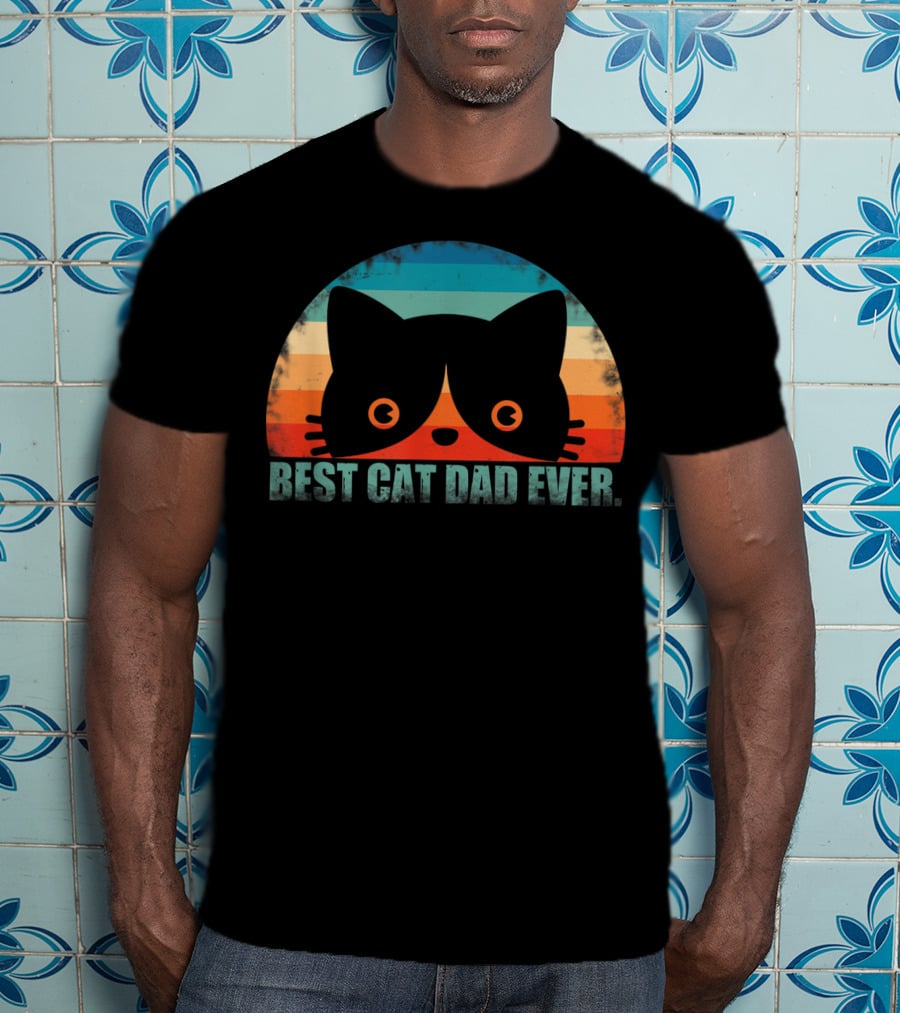 Best Cat Dad Ever Mens Father's Day From Wife T-Shirt