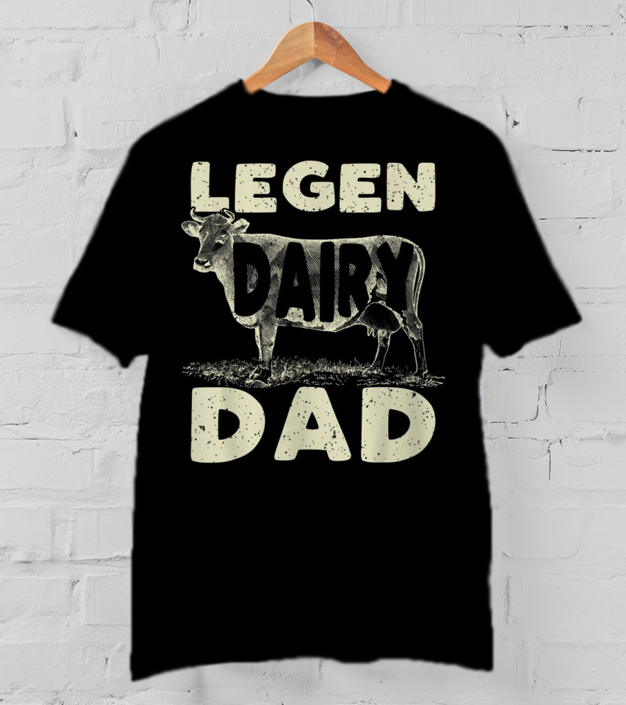 Mens Legen Dairy Dad Cow Farmer Father's Day T-Shirt