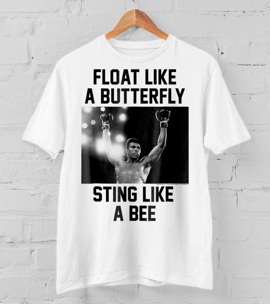 Float Like A Butterfly Sting Like A Bee Muhammad Ali Boxer T-Shirt
