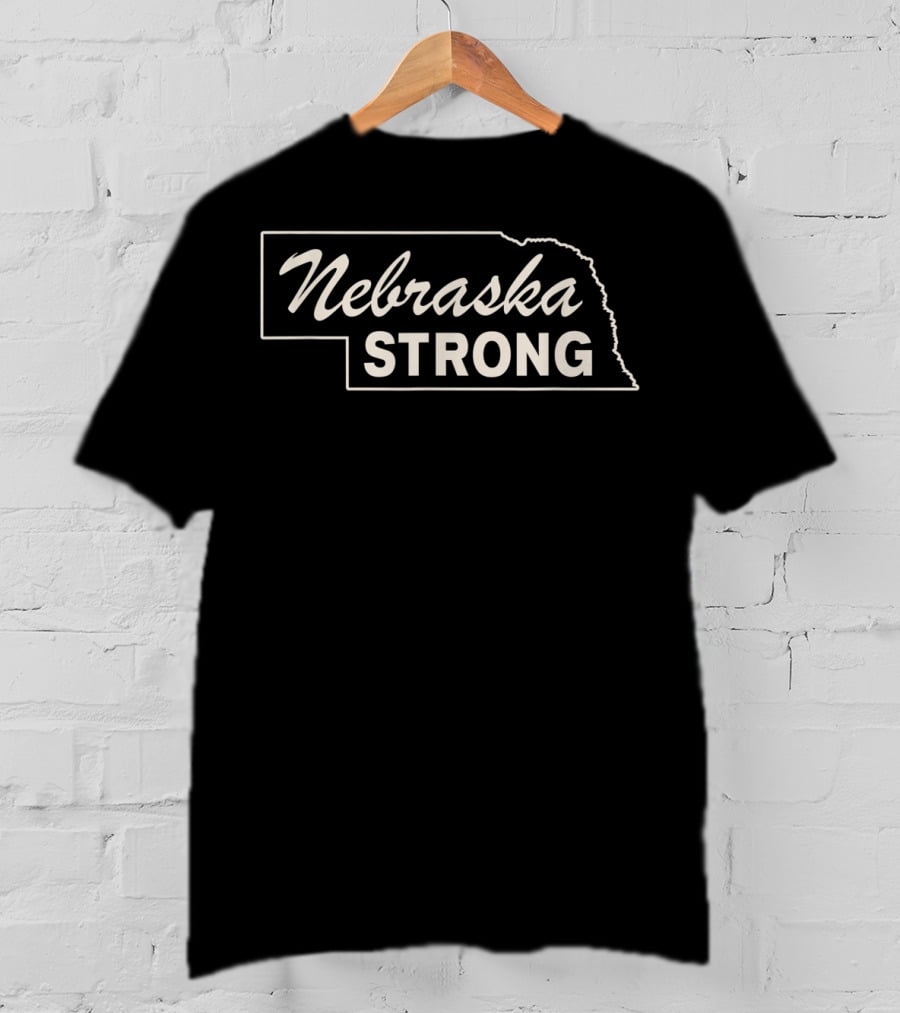 Nebraska Strong State Outline T-Shirt