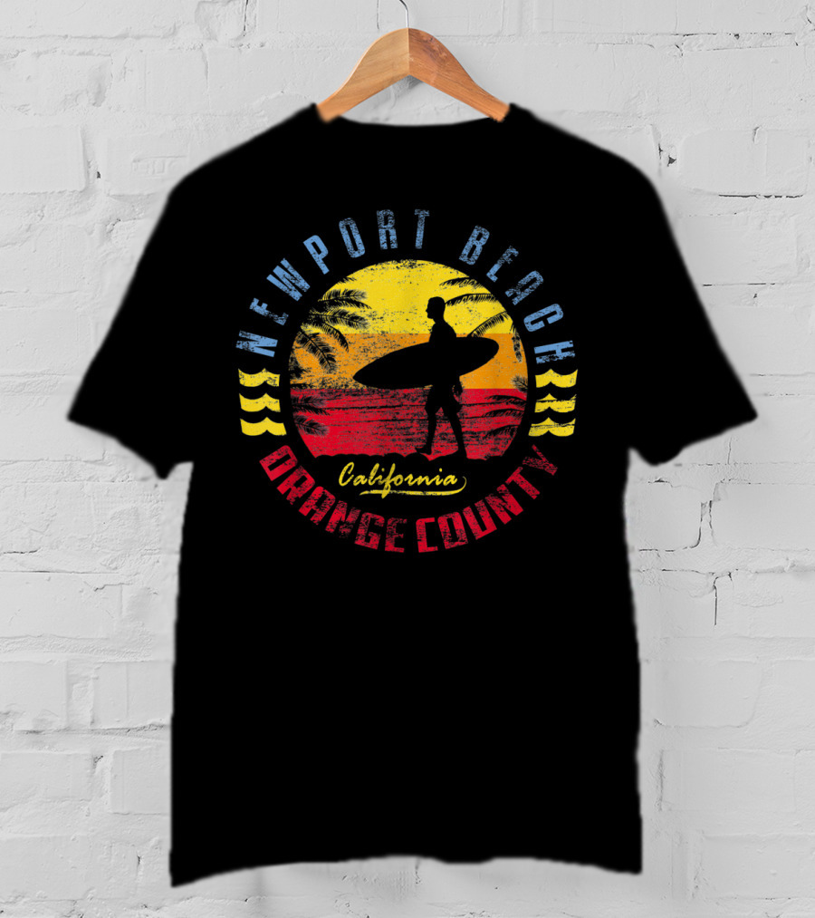 Newport Beach California Orange County Surfing T-Shirt
