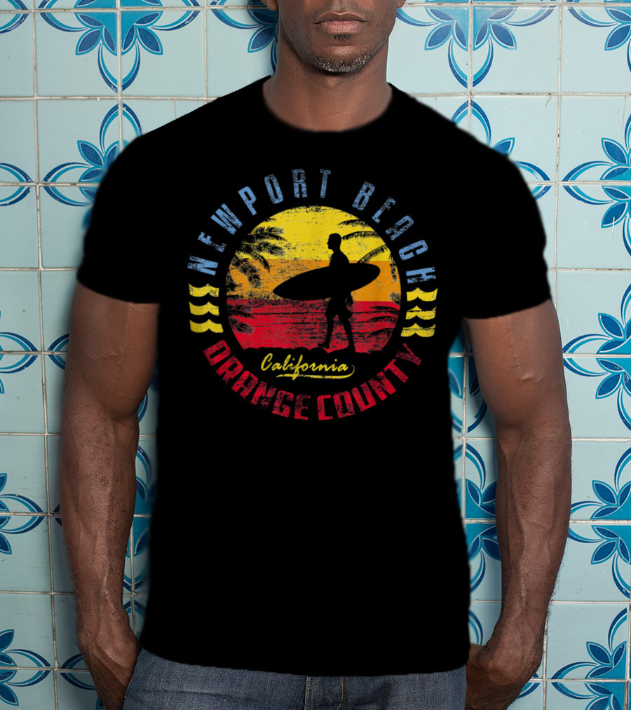 Newport Beach California Orange County Surfing T-Shirt