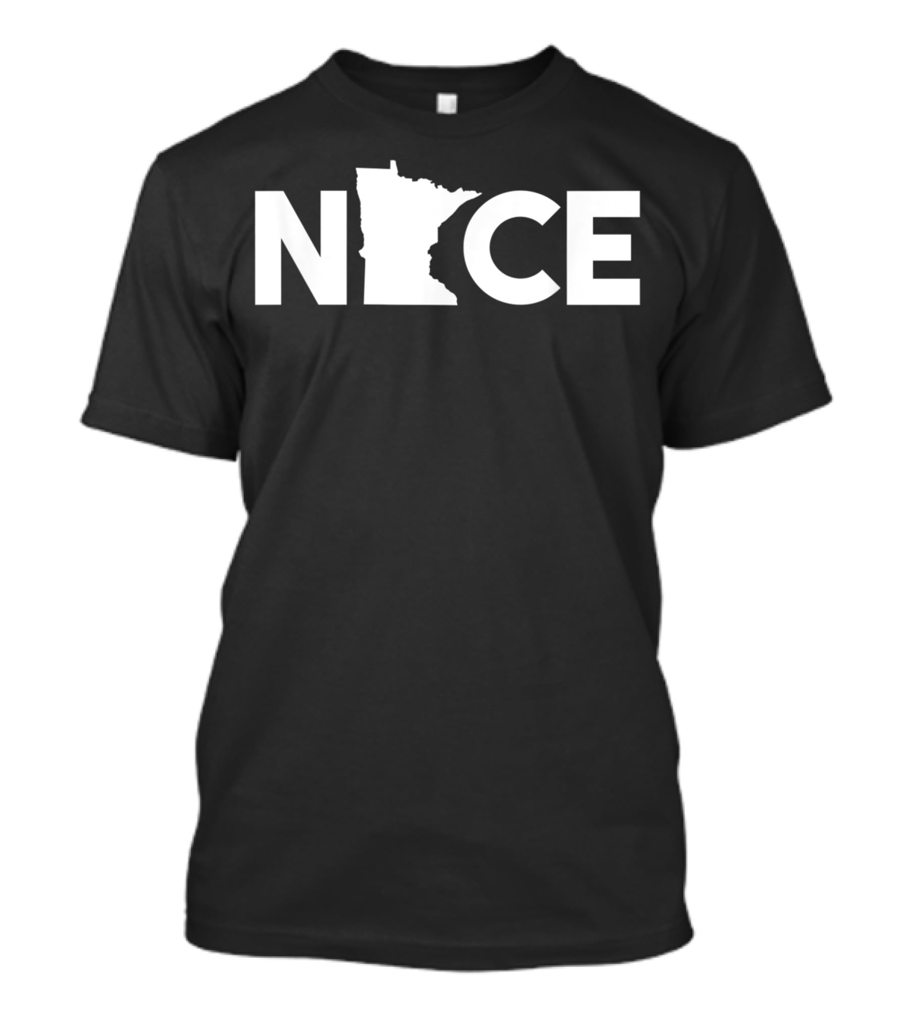 Nice Minnesota State Map Typography T-Shirt