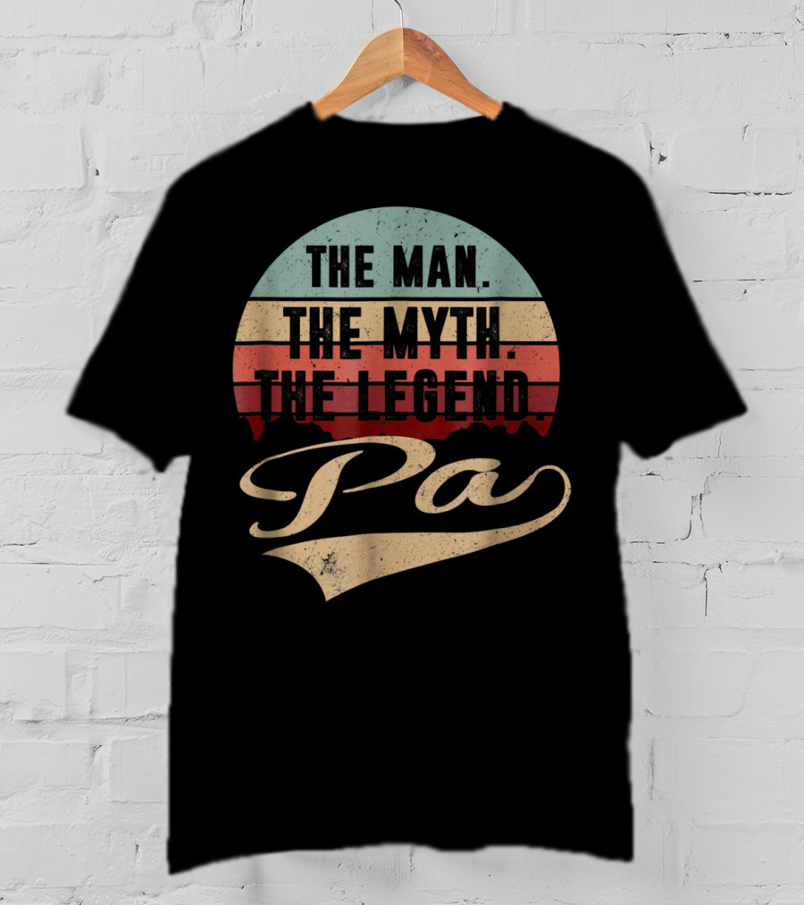 The Man The Myth The Legend Pa Vintage Style Retro Sunset T-Shirt