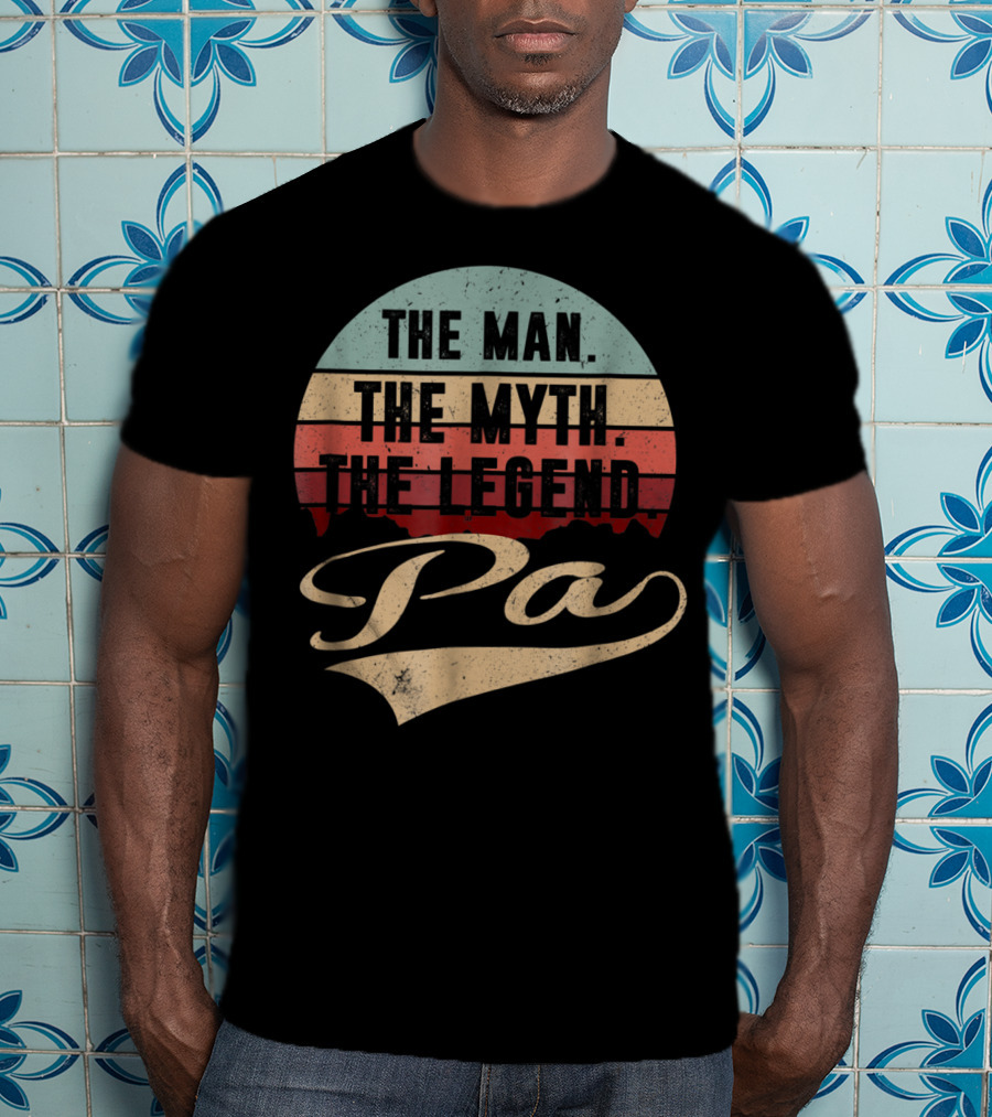 The Man The Myth The Legend Pa Vintage Style Retro Sunset T-Shirt