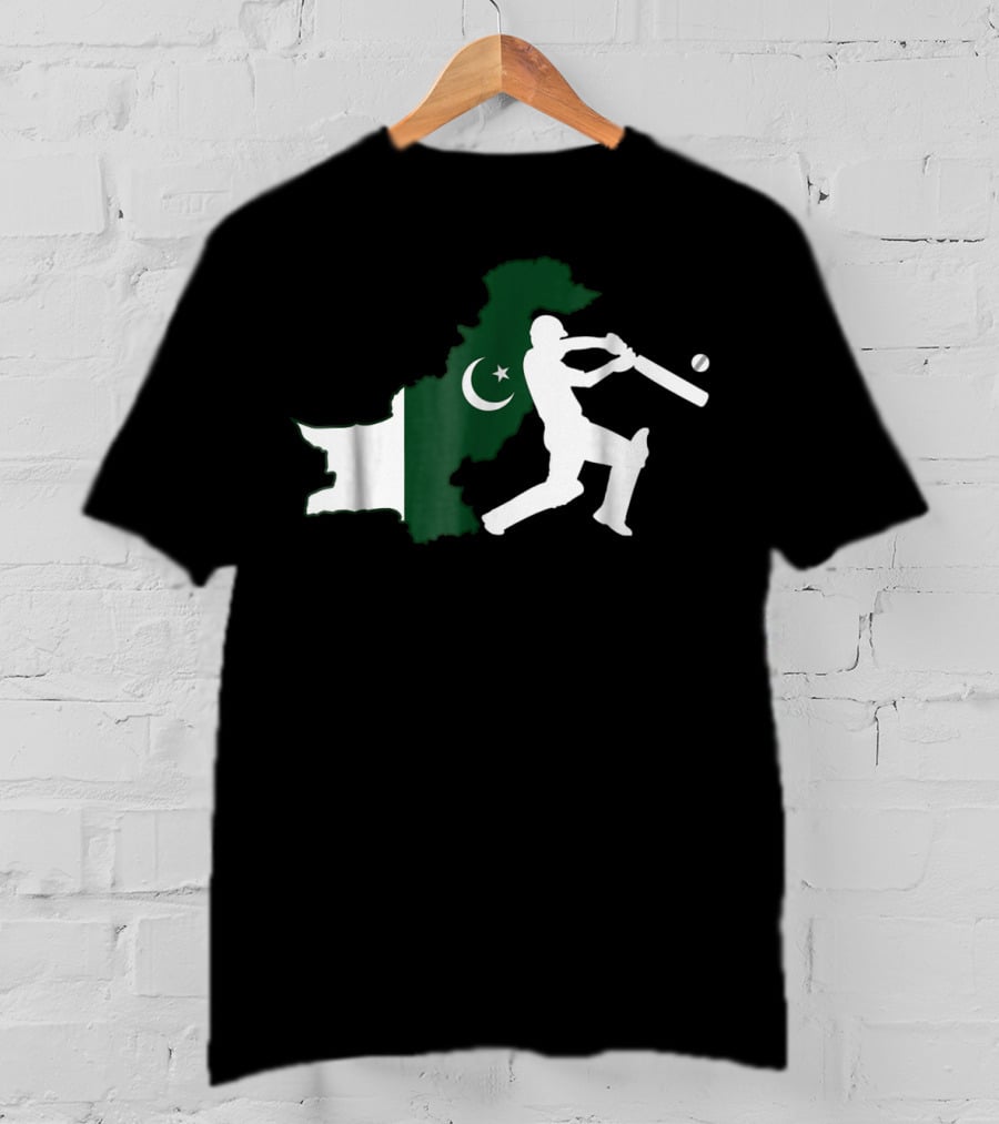 Pakistan Cricket Team Map And Player T-Shirt