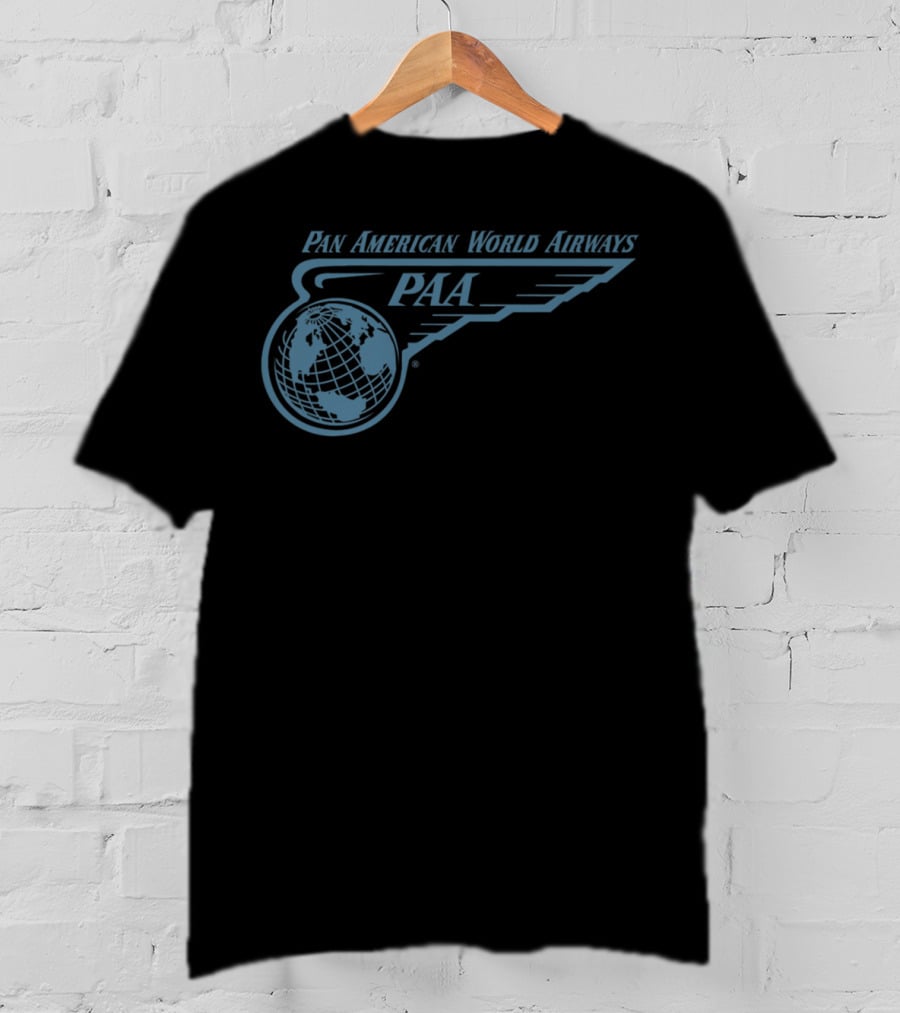 Pan American World Airways PAA Wing And Globe T-Shirt