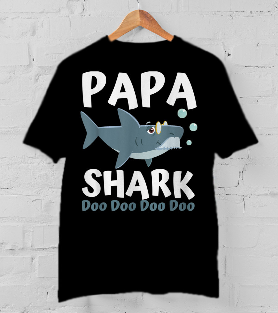Papa Shark Doo Doo Doo Doo Matching Family Shark T-Shirt